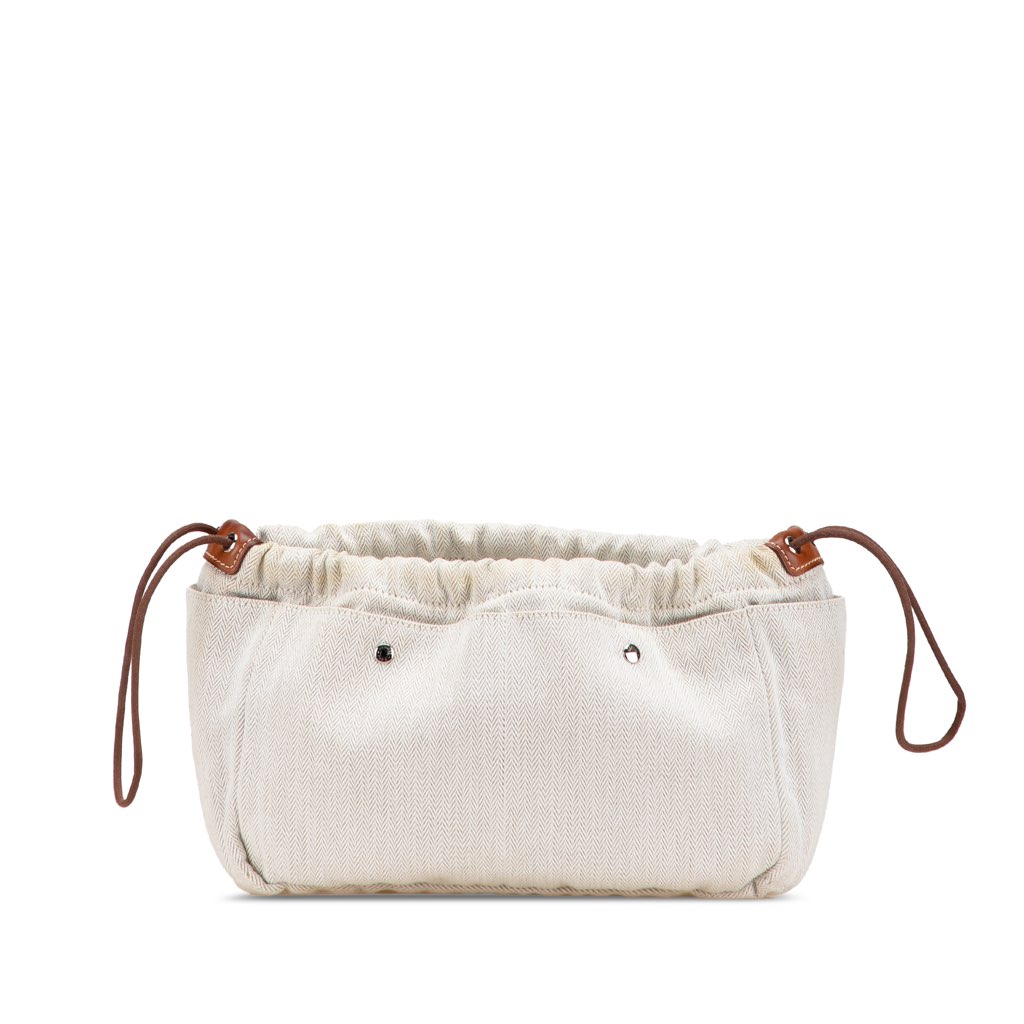 Hermès Canvas and Barenia Fourbi 25 Pouch