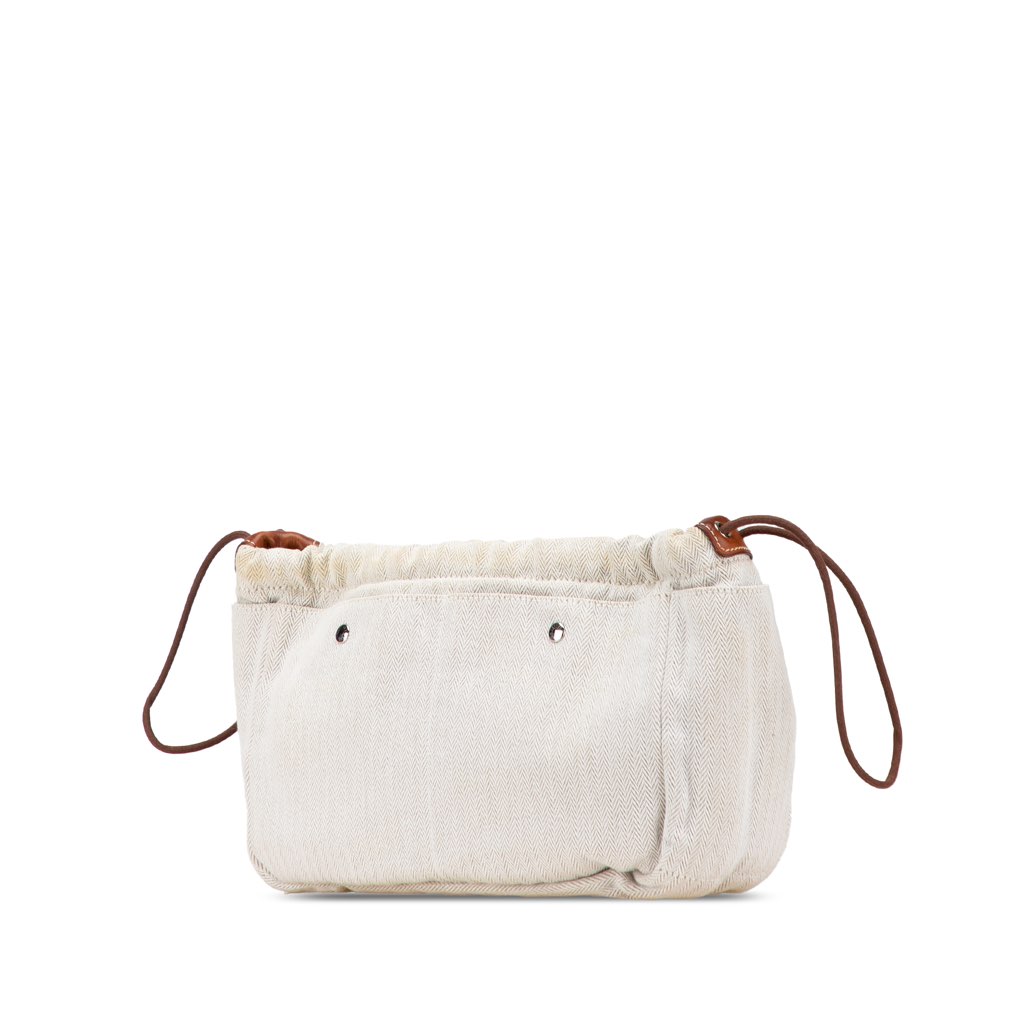 Hermès Canvas and Barenia Fourbi 25 Pouch - Back view