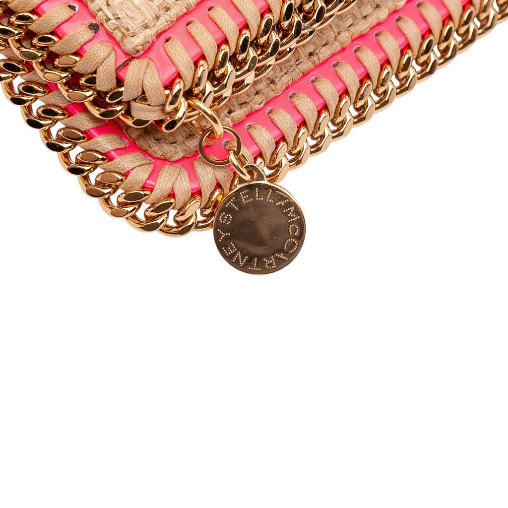 Stella Mccartney Raffia Falabella Fold Over Clutch - Image 11