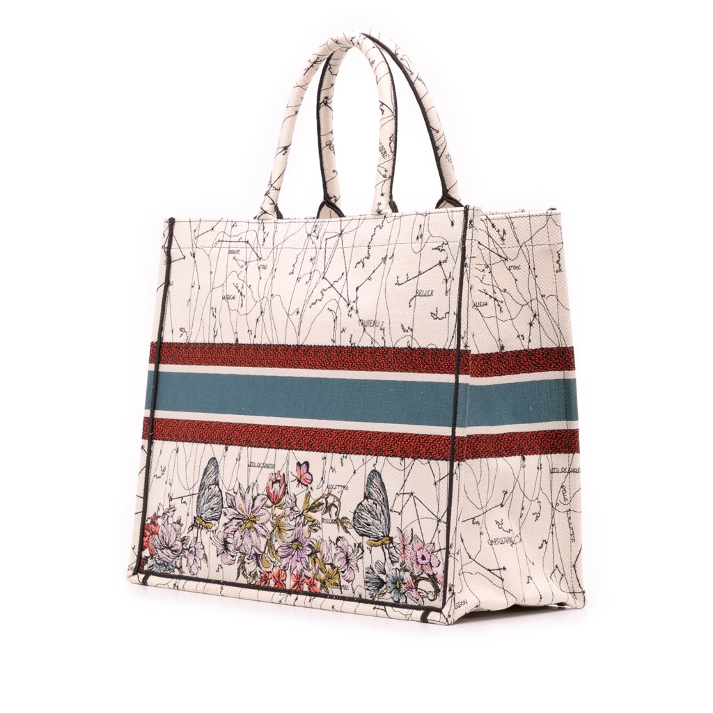 Dior Large Embroidered Canvas Zodiac Book Tote - 2