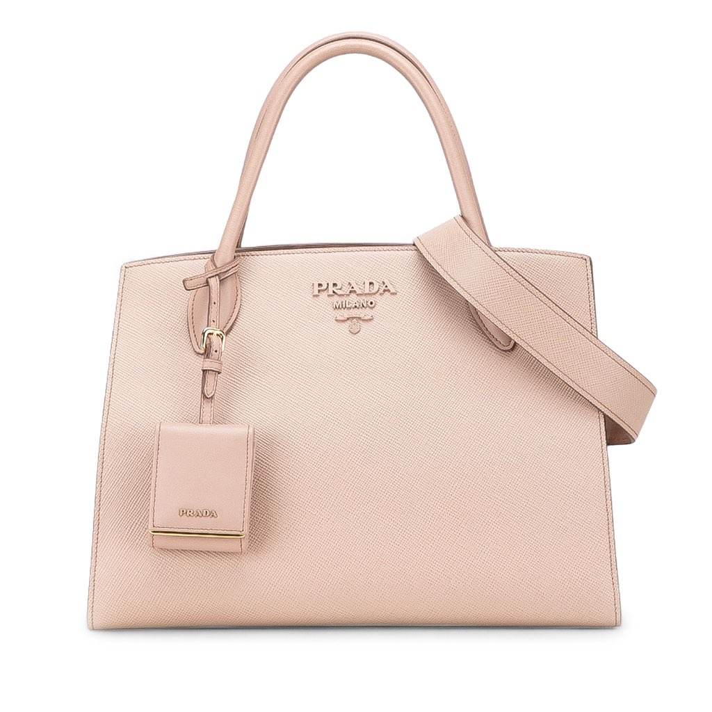 Prada Medium Saffiano Cuir Monochrome Top Handle Tote