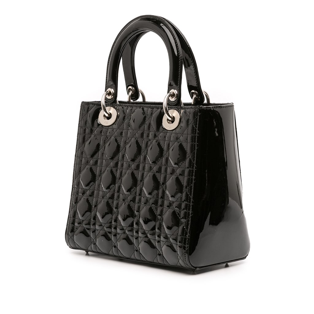 Dior Medium Patent Cannage Lady Dior - 2