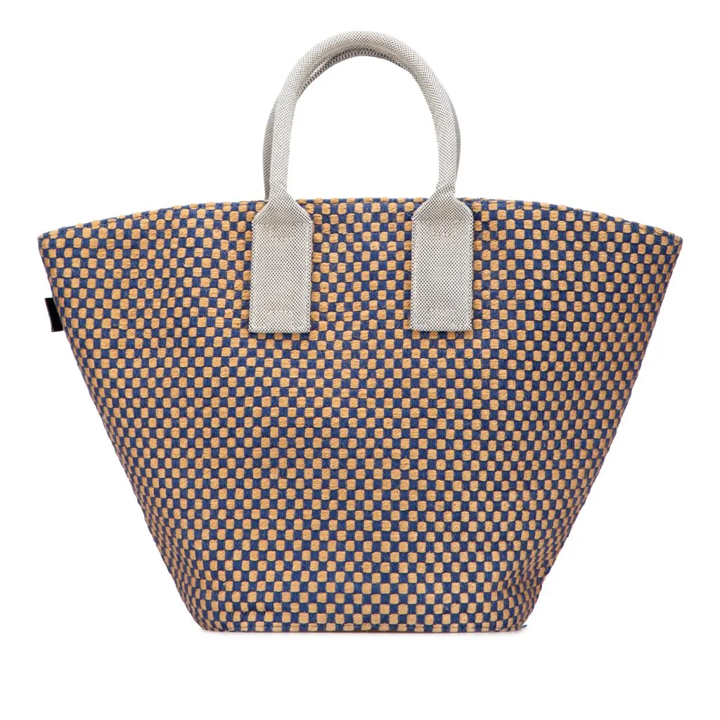 Hermès Linen and Jute Panier Bus Tote GM Brown Polyester Good - Front View