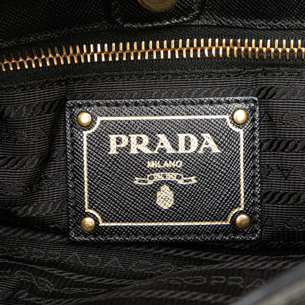 Prada Saffiano Trimmed Tessuto Snap Crossbody - Side view