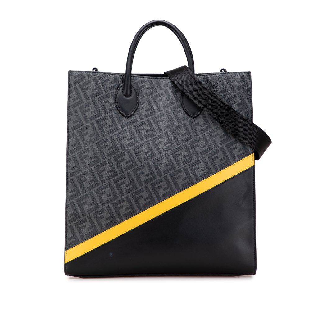 Fendi Zucca Coated Canvas Diagonal Shopping Tote