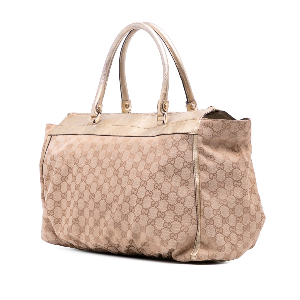 Gucci Large GG Canvas Abbey D Ring Tote - Back view