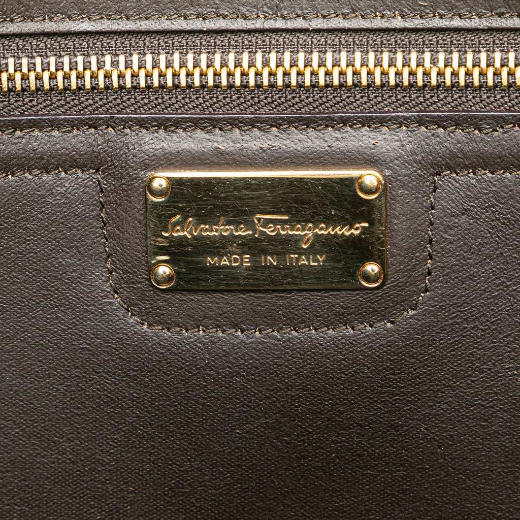 Salvatore Ferragamo Medium Perforated Leather Amy Tote - Side view