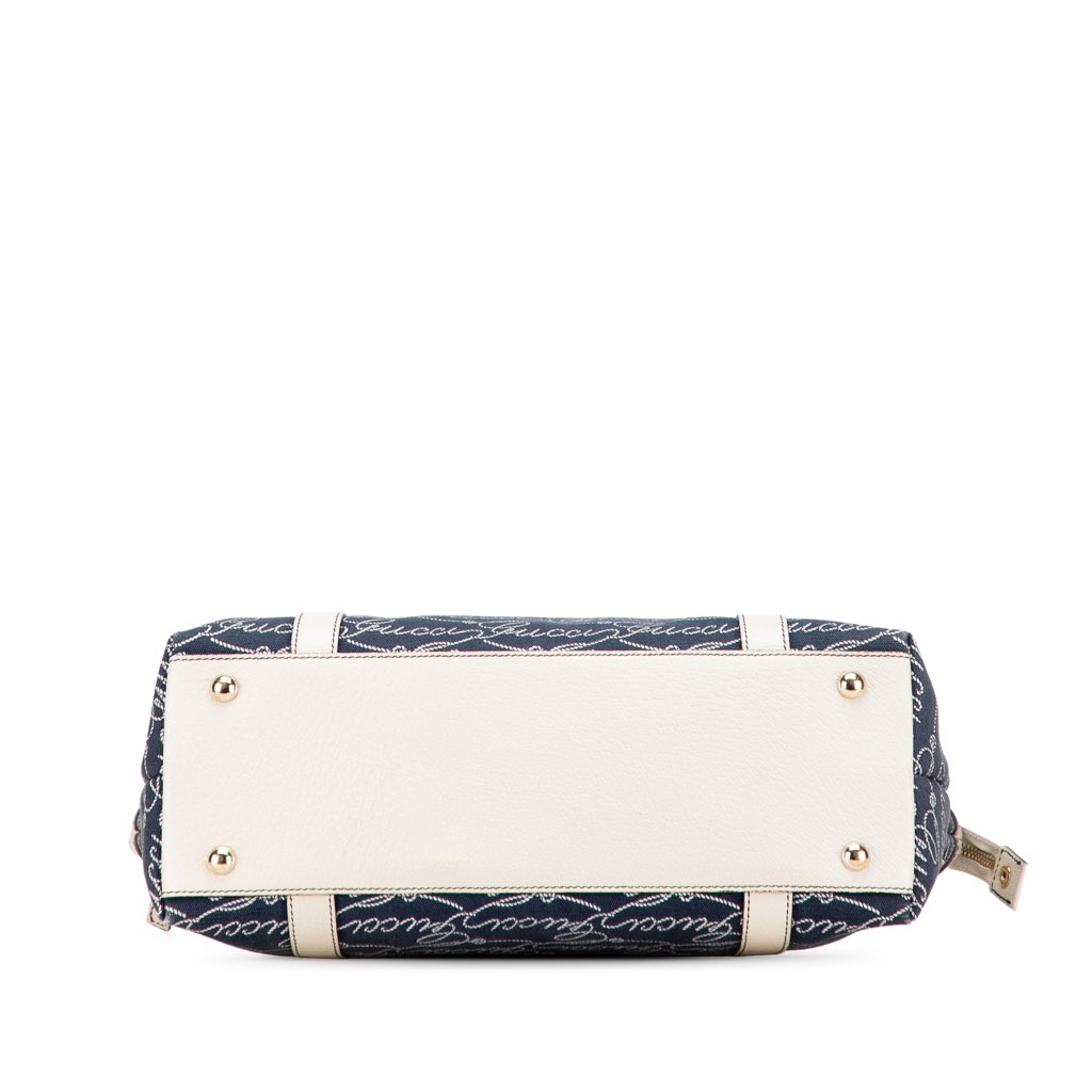 Gucci 85th Anniversary Canvas Logo Abbey D Ring Tote - Image 6