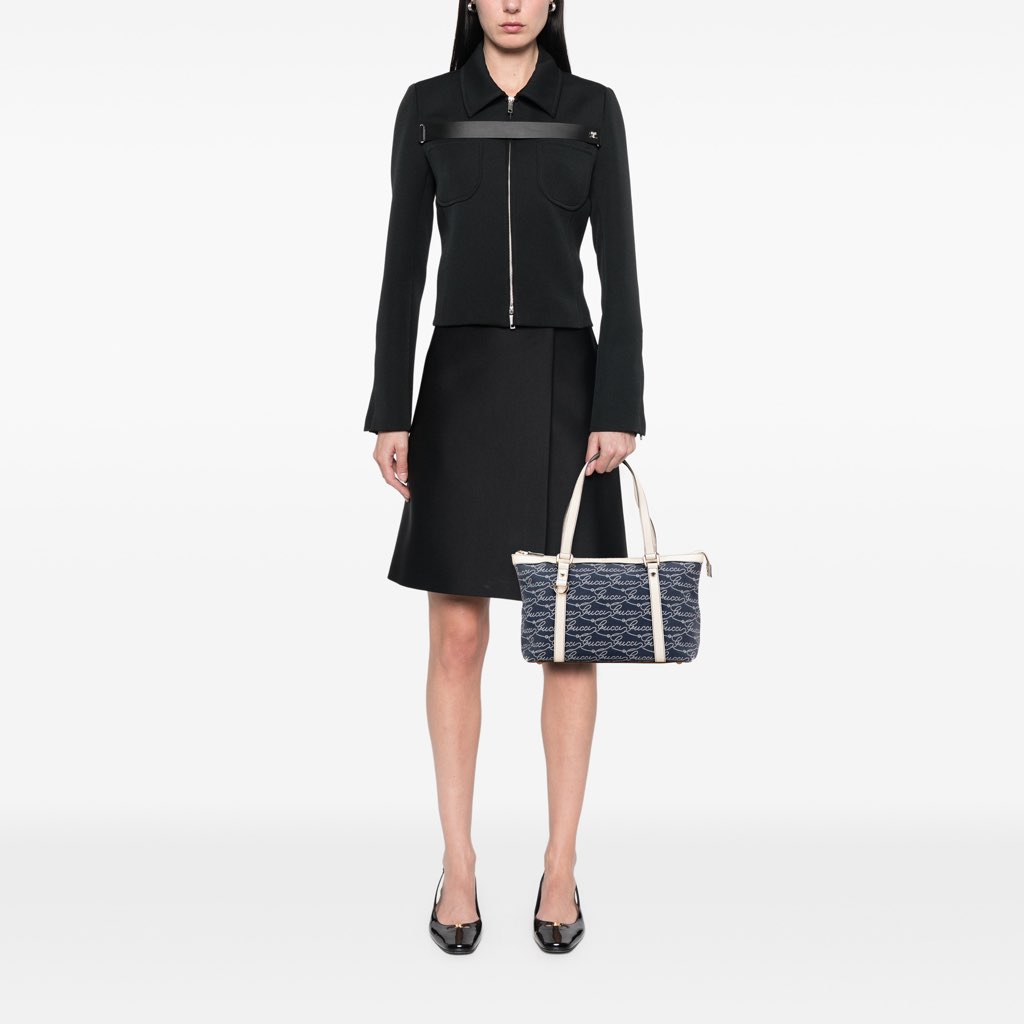 Gucci 85th Anniversary Canvas Logo Abbey D Ring Tote - Image 12