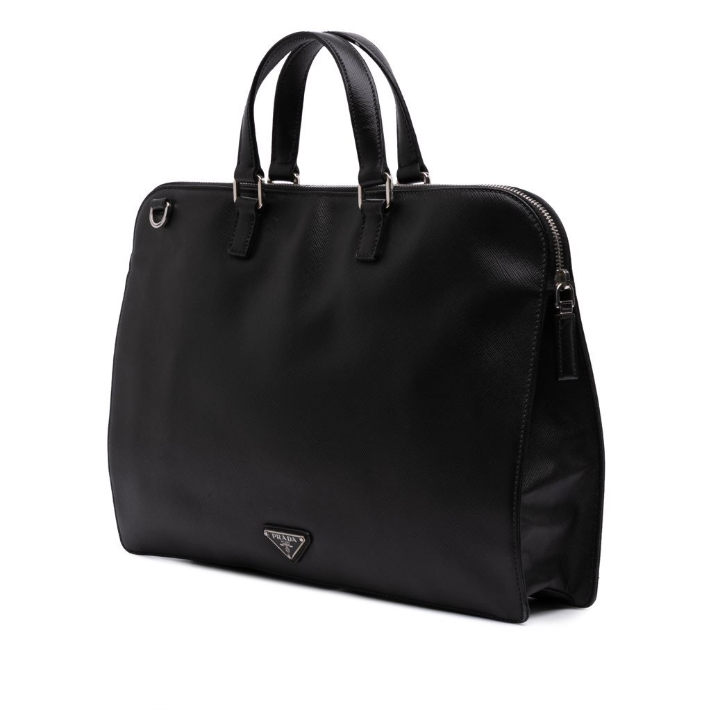 Prada Saffiano Double Zip Business Bag - 2