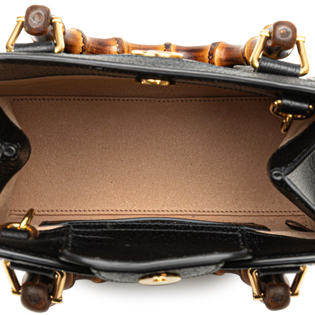 Gucci Small Calfskin Bamboo Diana Satchel - 4