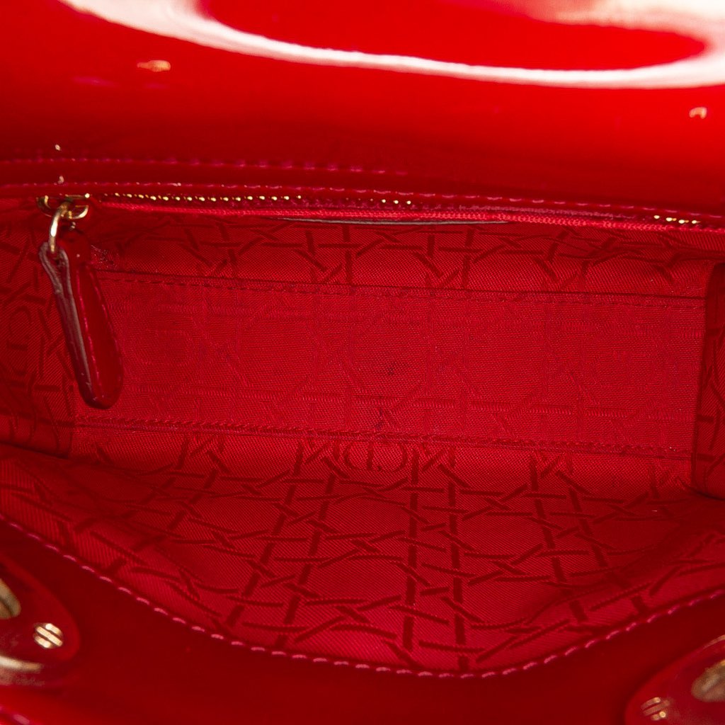 Dior Mini Patent Cannage Lady Dior - 4