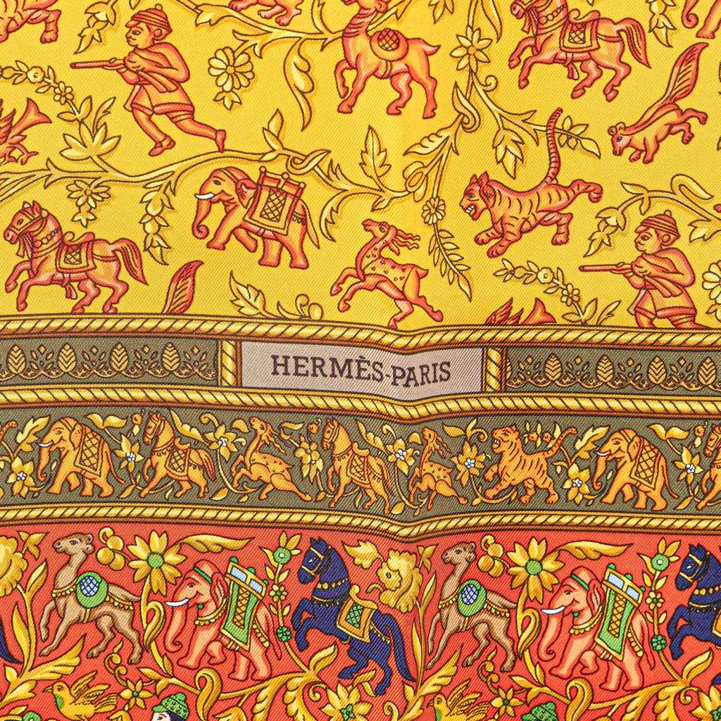 Hermès Chasse en Inde Silk Scarf - 3