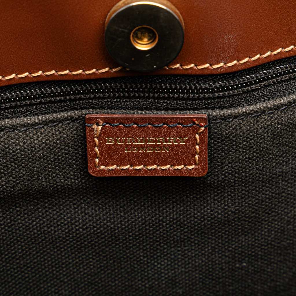 Burberry Haymarket Check Coated Canvas Tote - 5