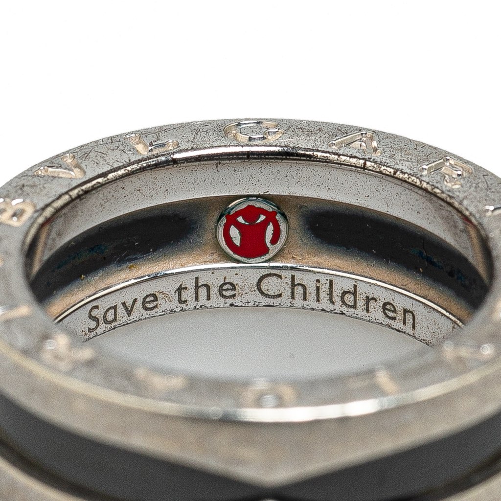 Bvlgari Sterling Silver and Ceramic Save The Children Ring - Detail 1