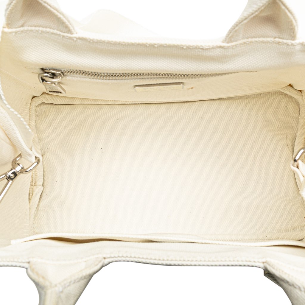 Prada Small Canvas Canapa Floral And Symbols Satchel - 4