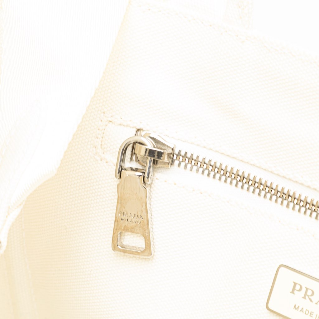 Prada Small Canvas Canapa Floral And Symbols Satchel - Image 10