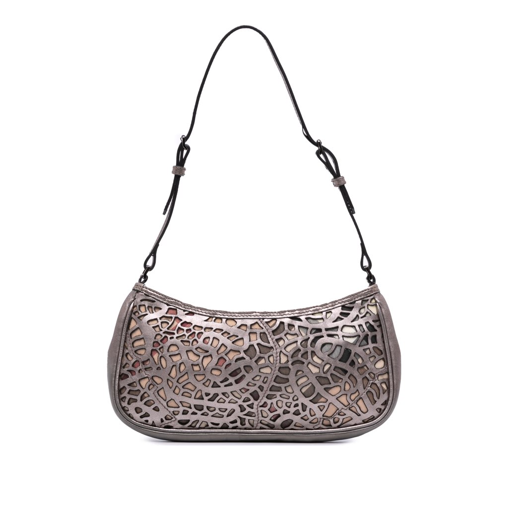 Burberry Nova Check Cutout Leather Accessory Pochette