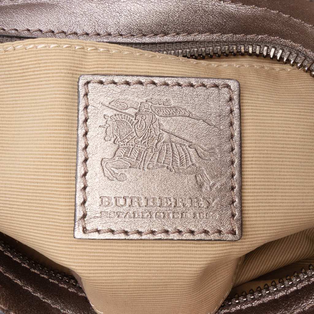 Burberry Nova Check Cutout Leather Accessory Pochette - Side view