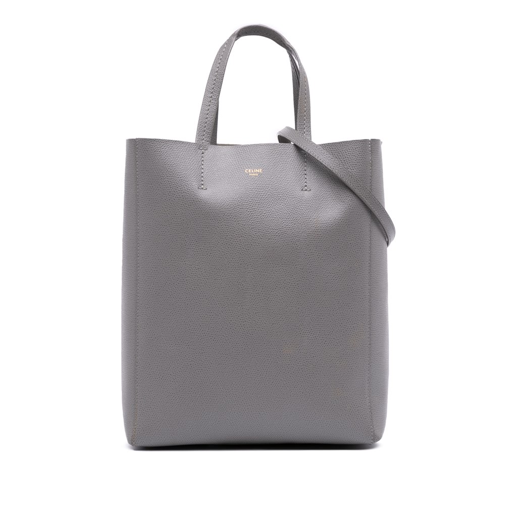 Celine Small Grained Calfskin Vertical Cabas Tote