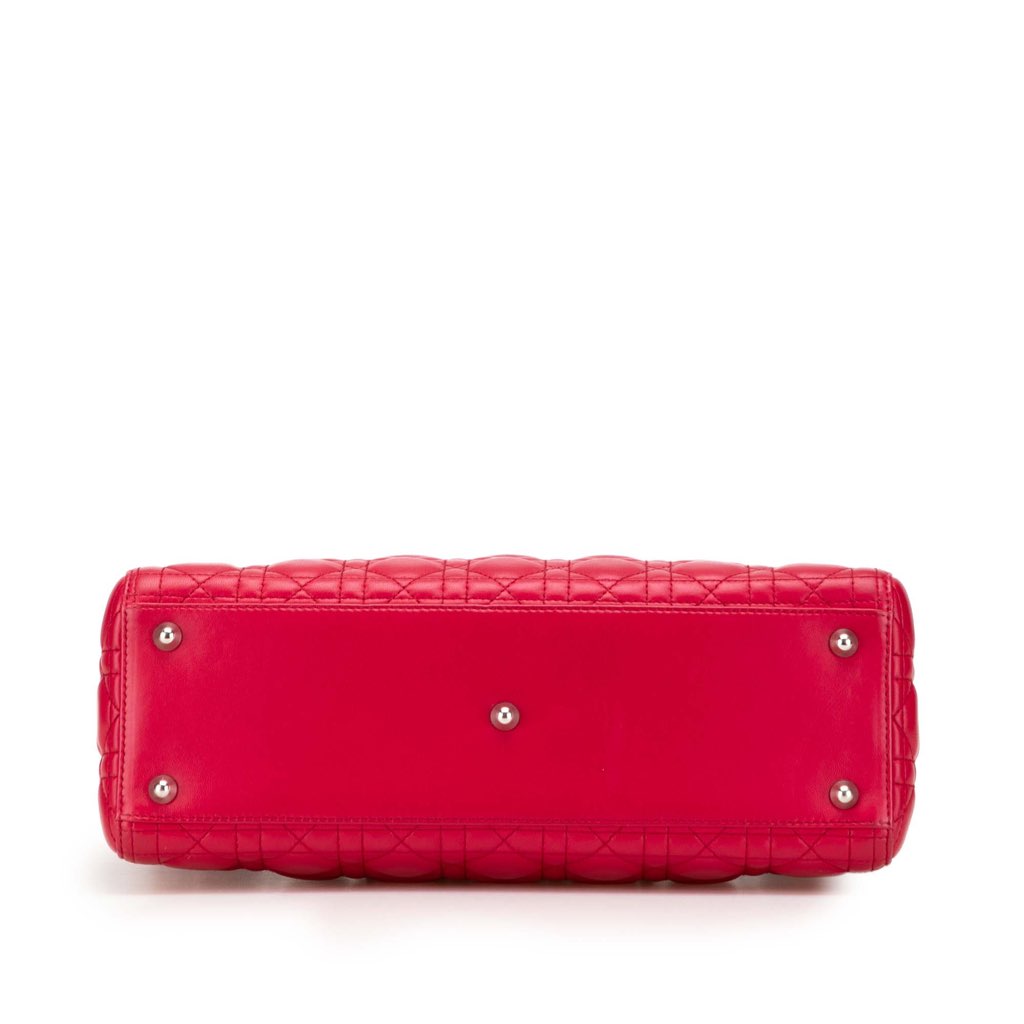 Dior Large Lambskin Cannage Lady Dior - Image 6