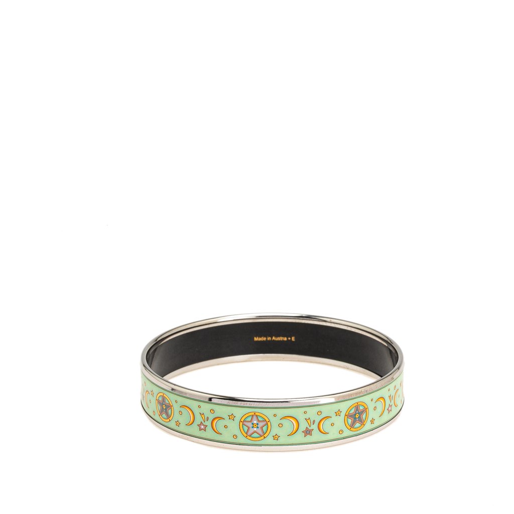 Hermès Narrow Moon Stars Enamel Bangle 65 - Image 6