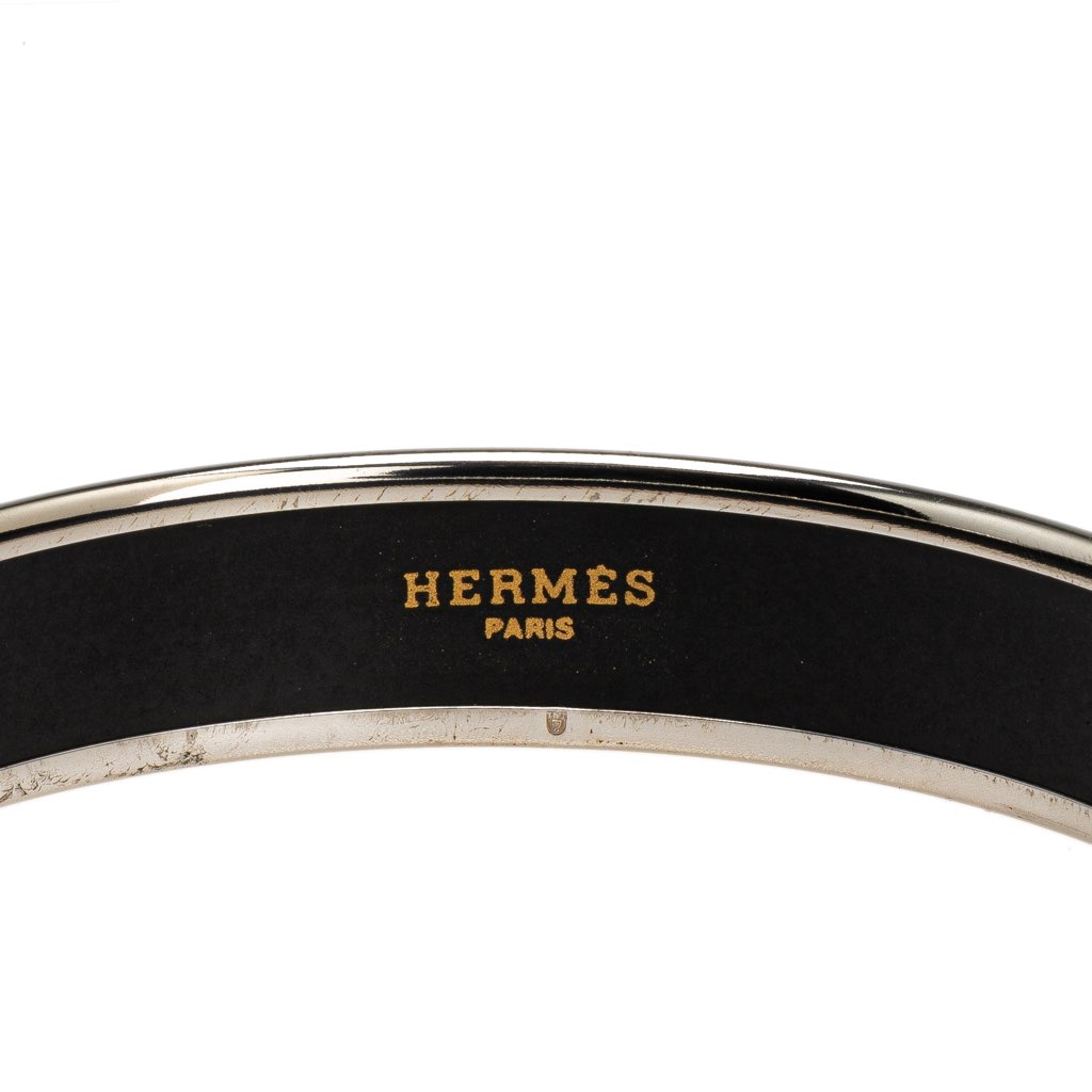 Hermès Narrow Moon Stars Enamel Bangle 65 - Side view