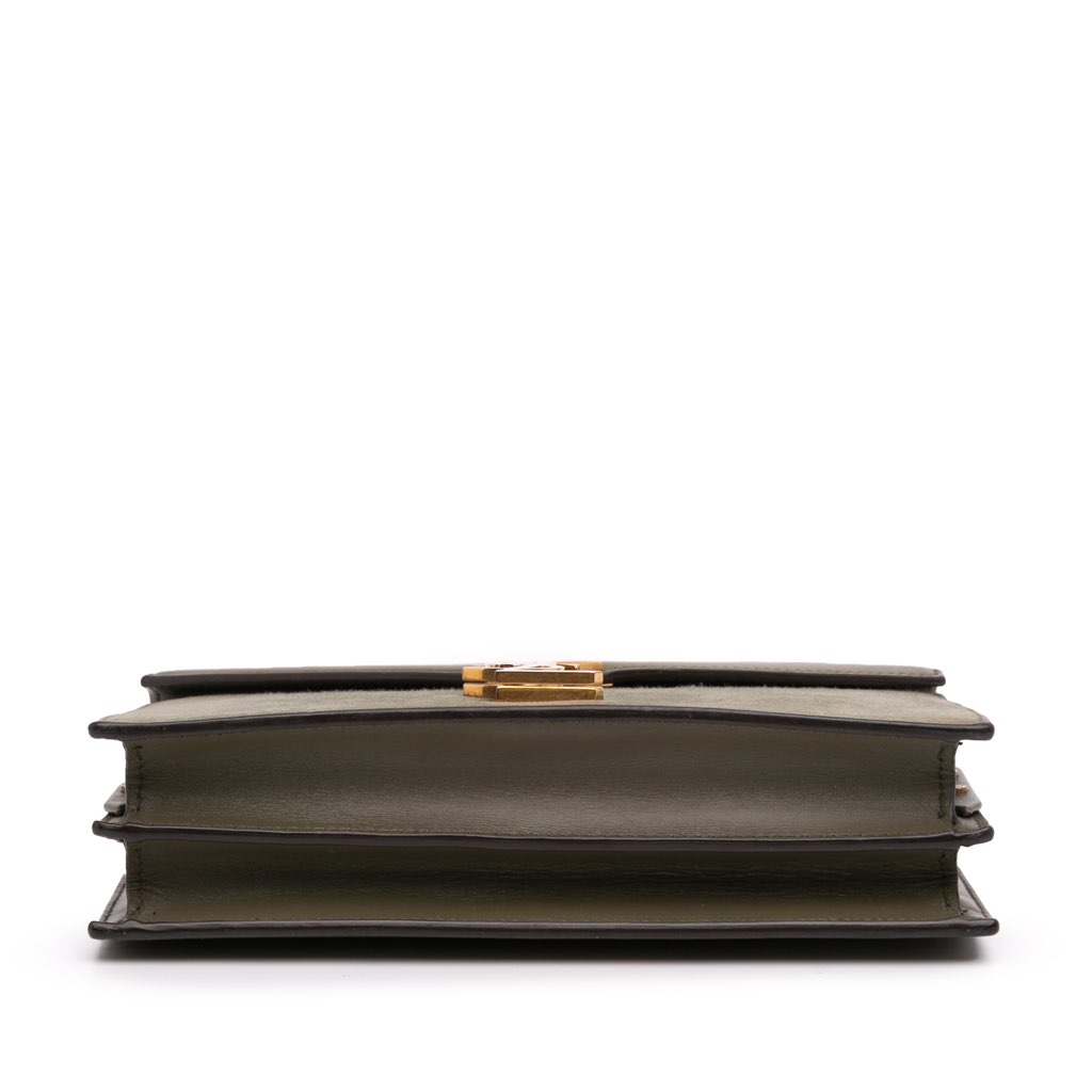 Saint Laurent Suede and Calfskin Monogram Cassandra Clasp Bag - 3