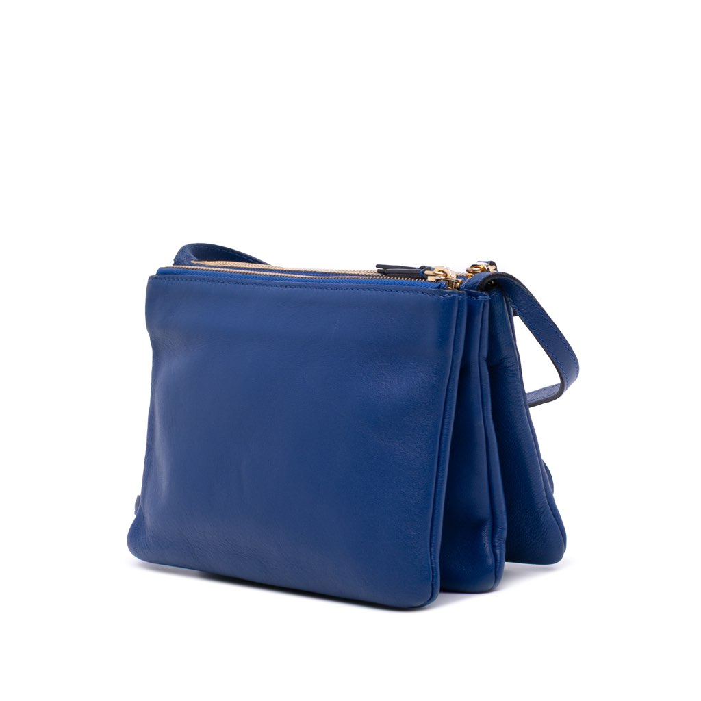Celine Small Lambskin Trio Crossbody - Back view