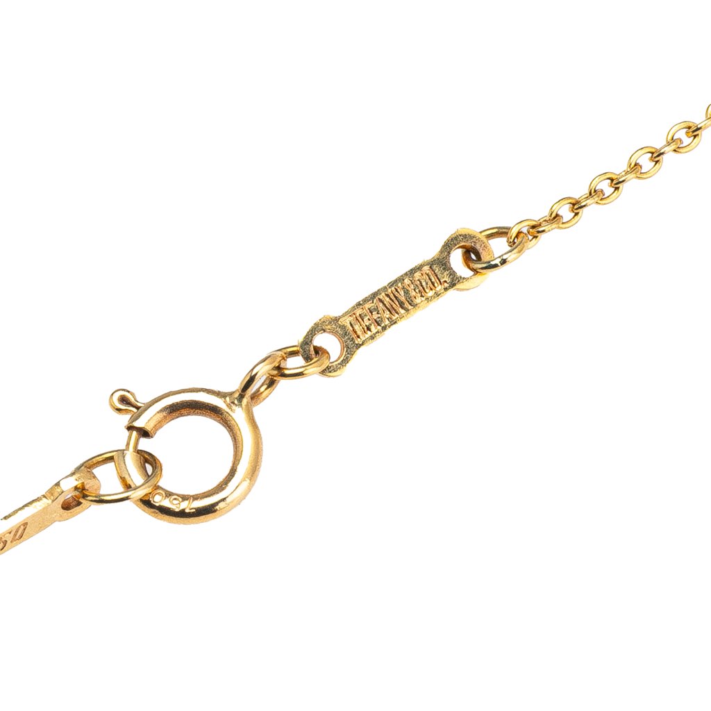 Tiffany & Co Elsa Peretti 18K Yellow Gold Open Heart Pendant Necklace - 5