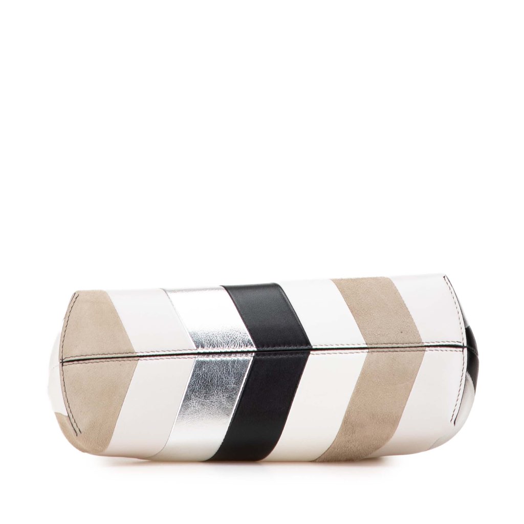 Fendi Small Fendi First Leather and Suede Striped Crossbody - Image 6