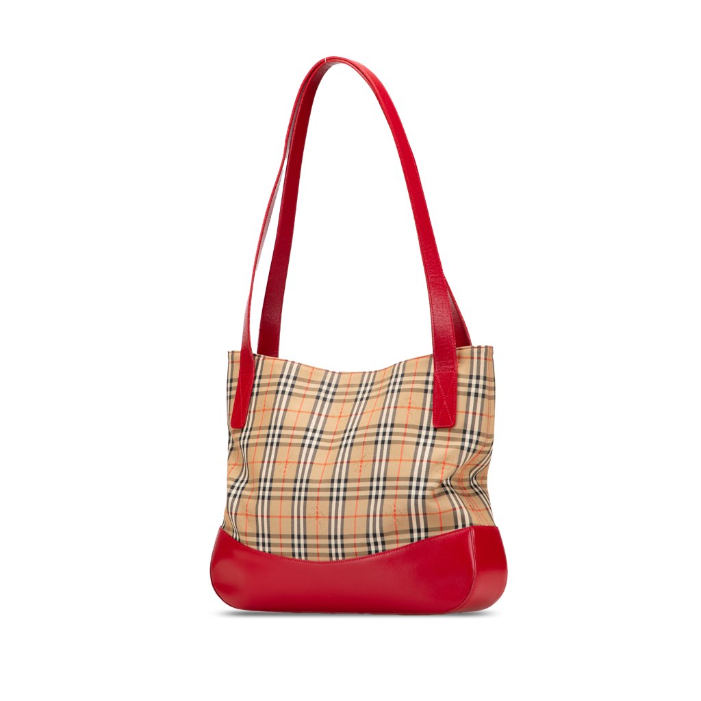 Burberry Haymarket Check Canvas Tote - Back view