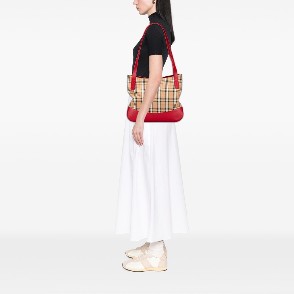 Burberry Haymarket Check Canvas Tote - Image 13