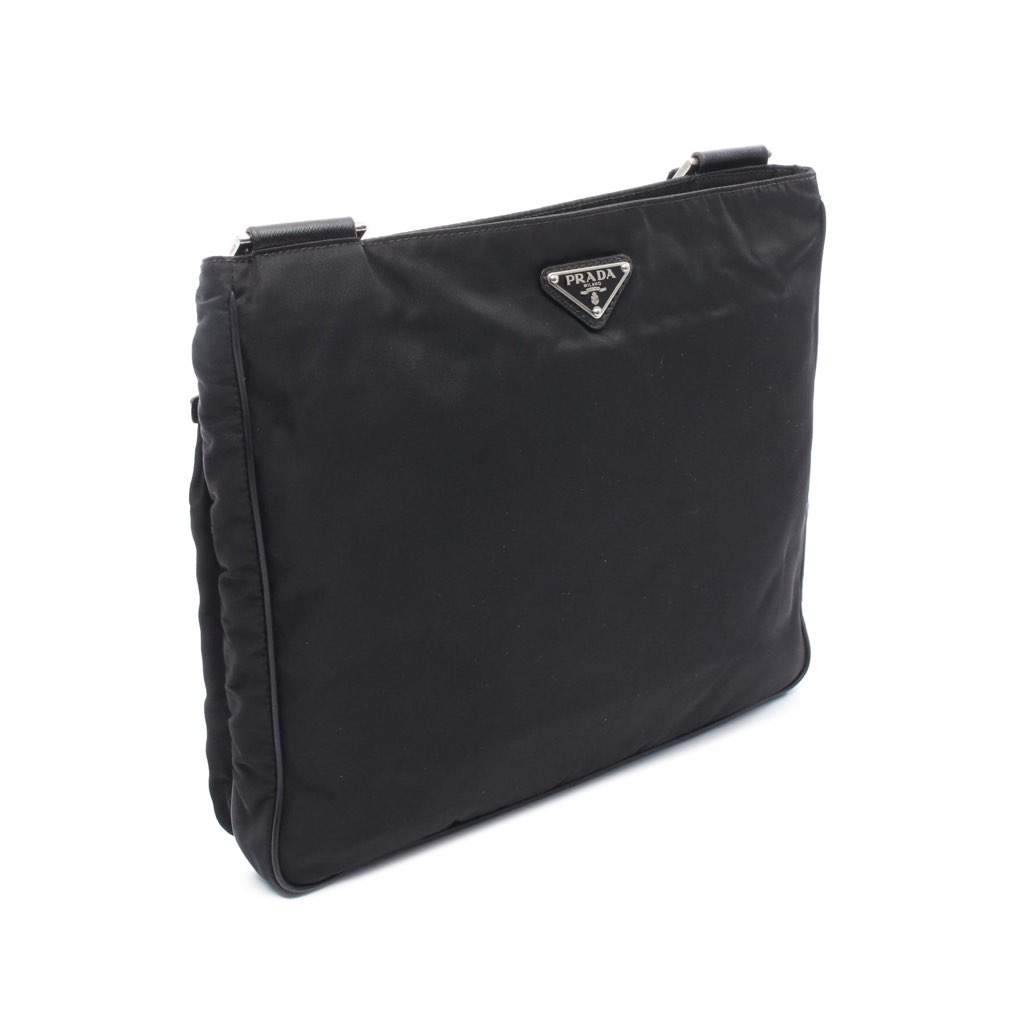 Prada Saffiano Trimmed Re Nylon Zip Top Crossbody - 2