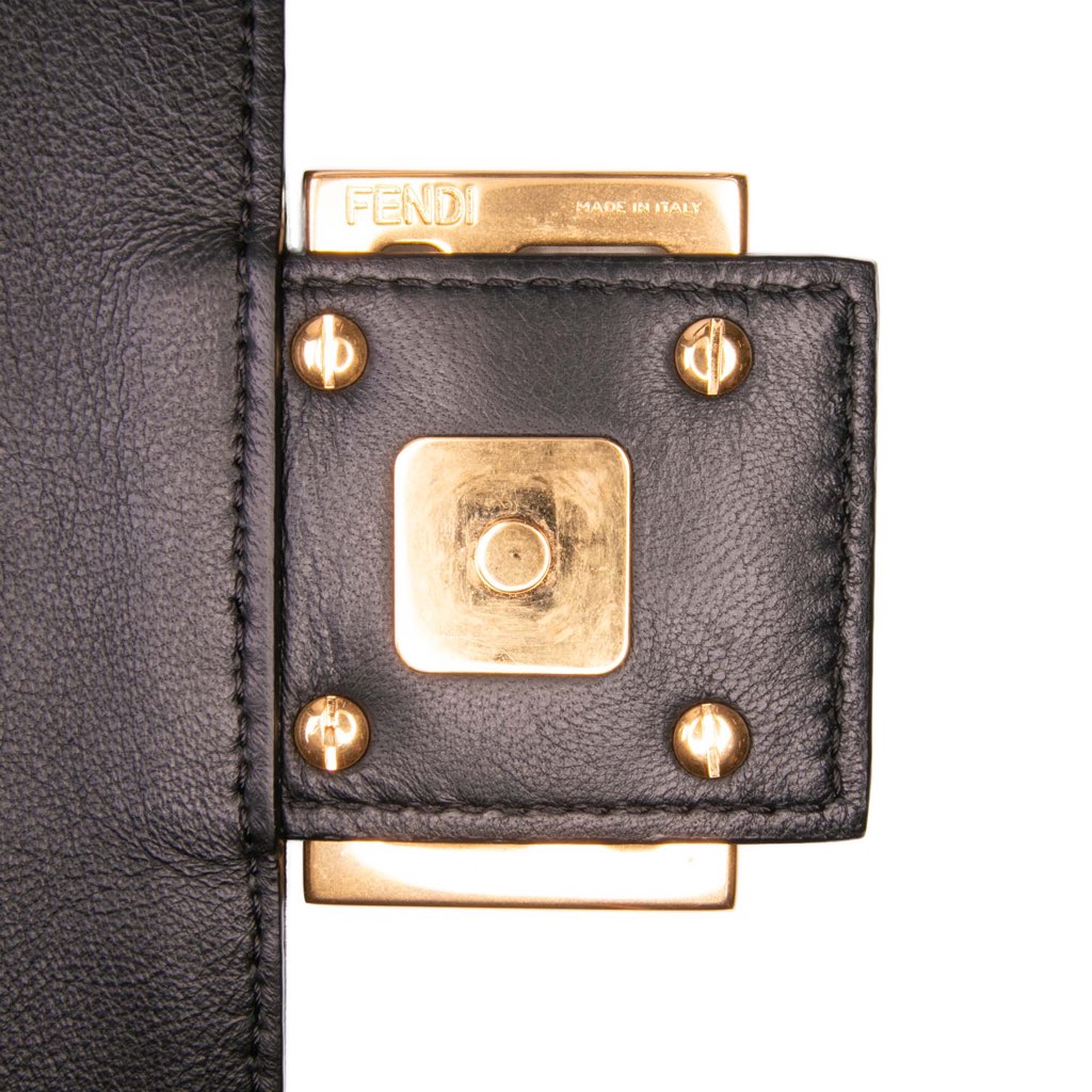 Fendi Zucca Embossed Leather Baguette Satchel - Image 13