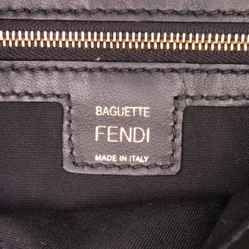 Fendi Zucca Embossed Leather Baguette Satchel - Side view