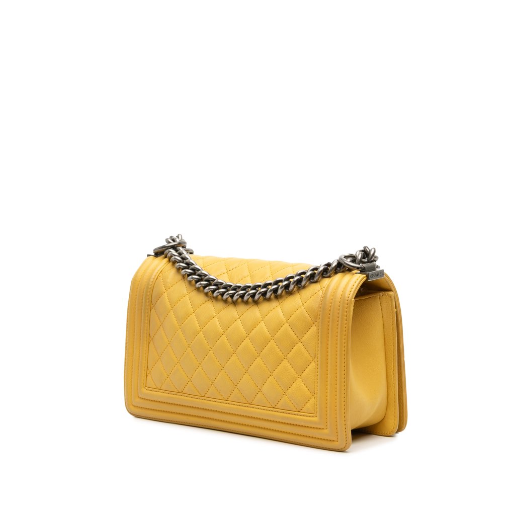 Chanel Old Medium Quilted Calfskin Boy Flap - Back view