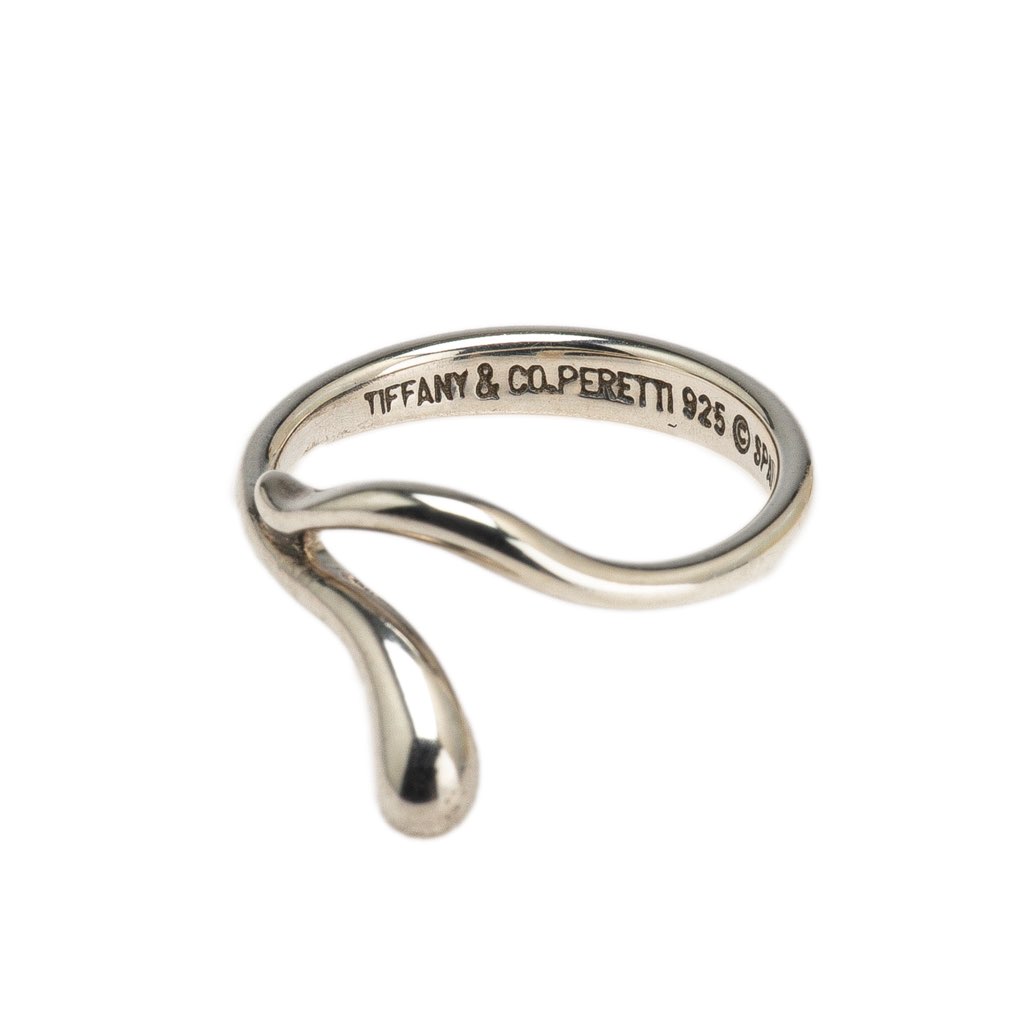 Tiffany & Co Elsa Peretti Sterling Silver Teardrop Ring - 4