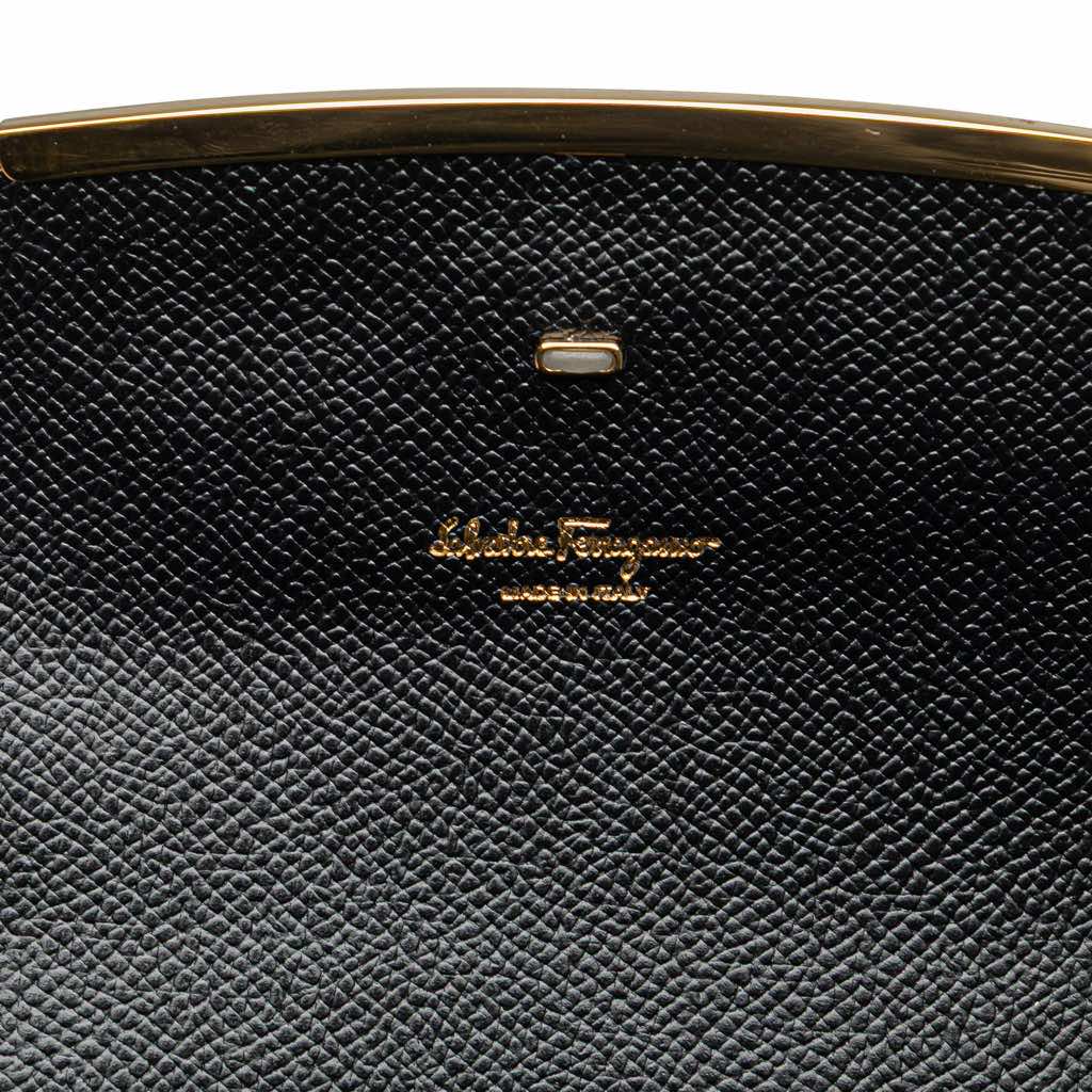 Salvatore Ferragamo Leather Gancini Icona Clutch on Chain - 5