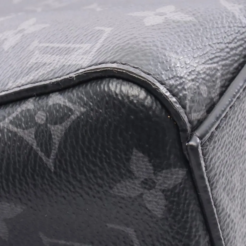 Louis Vuitton Monogram Eclipse Sac Plat 24H Tote Black Canvas Good - Box View