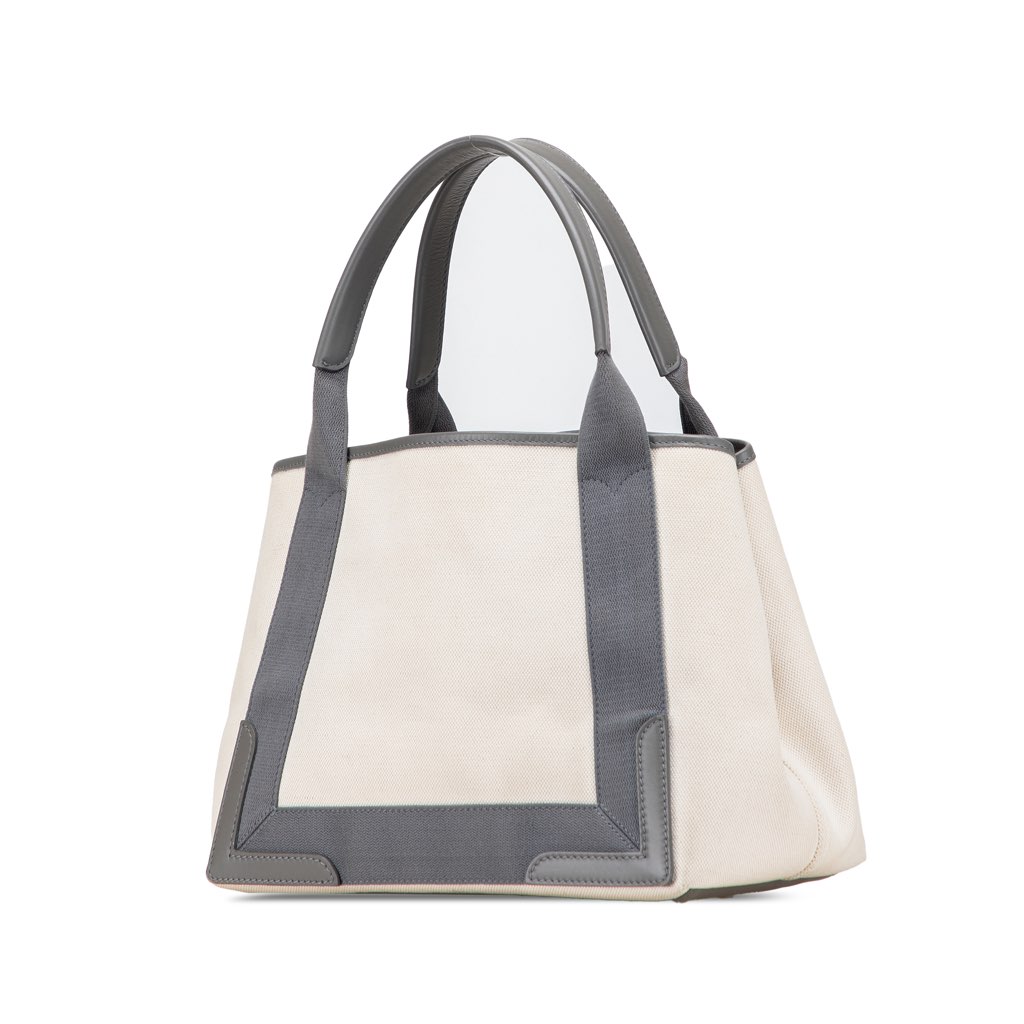 Balenciaga Canvas Navy Cabas Tote S - Back view
