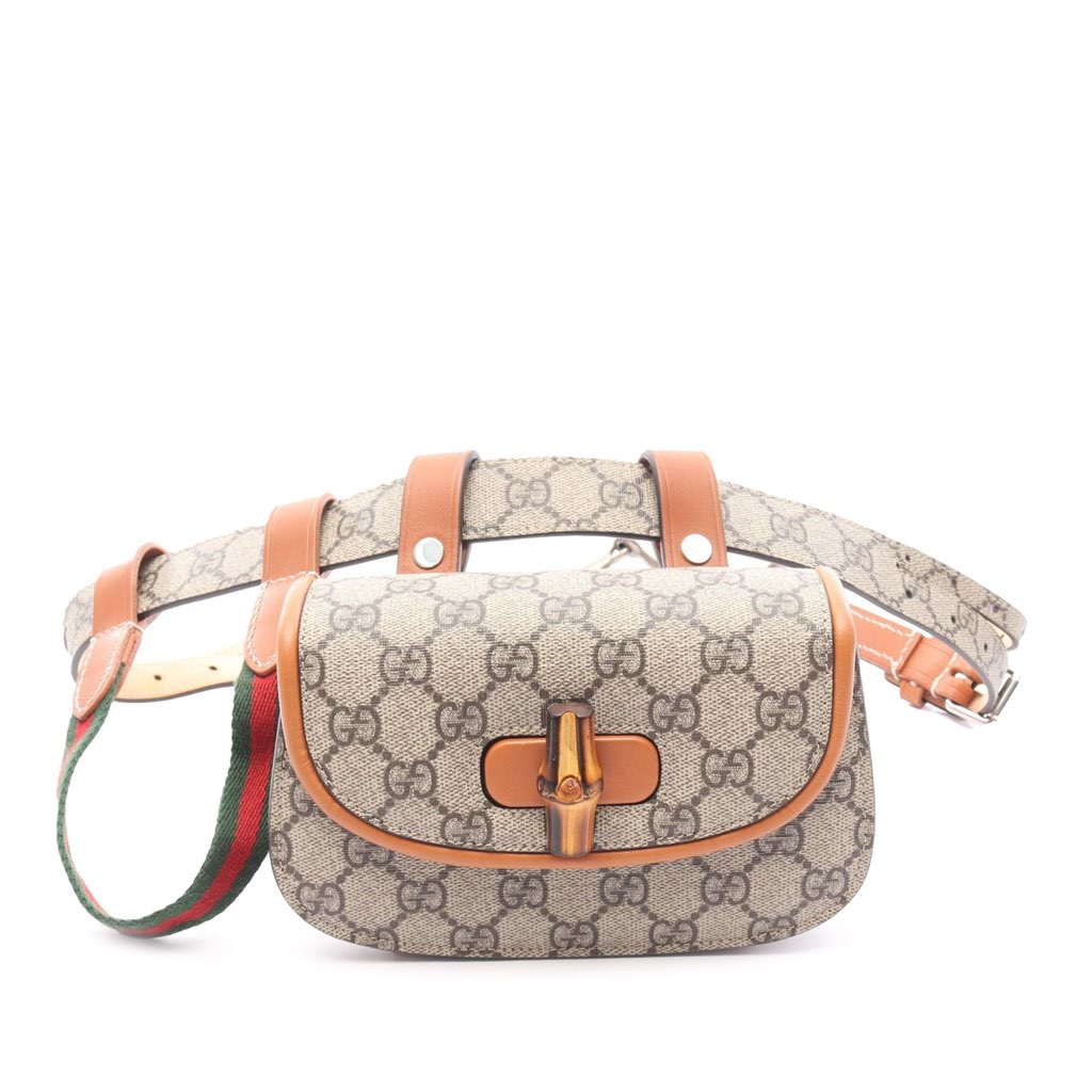 Gucci Mini GG Supreme Web Bamboo 1947 Belt Bag