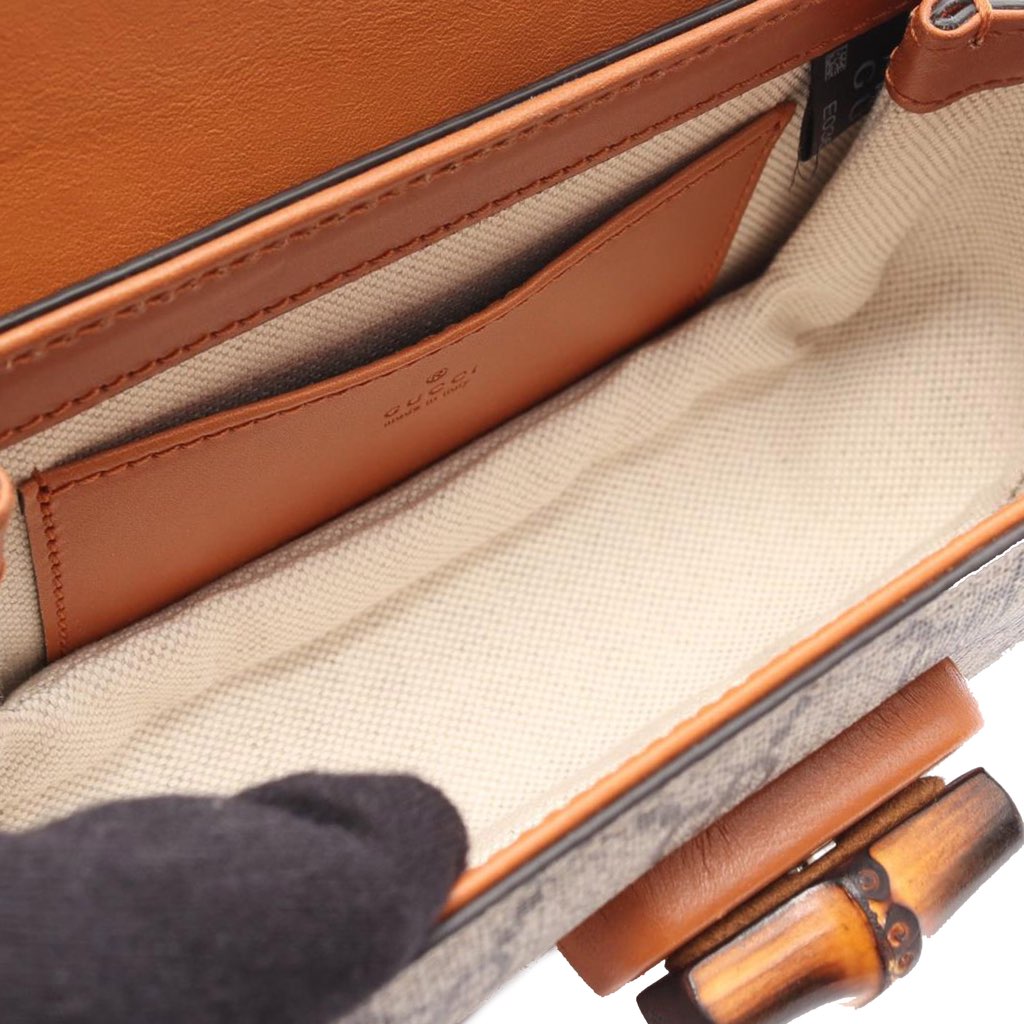 Gucci Mini GG Supreme Web Bamboo 1947 Belt Bag - Image 6