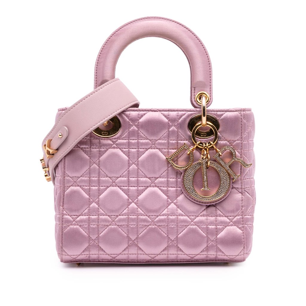Dior Small Satin Cannage Swarovski Lady Dior