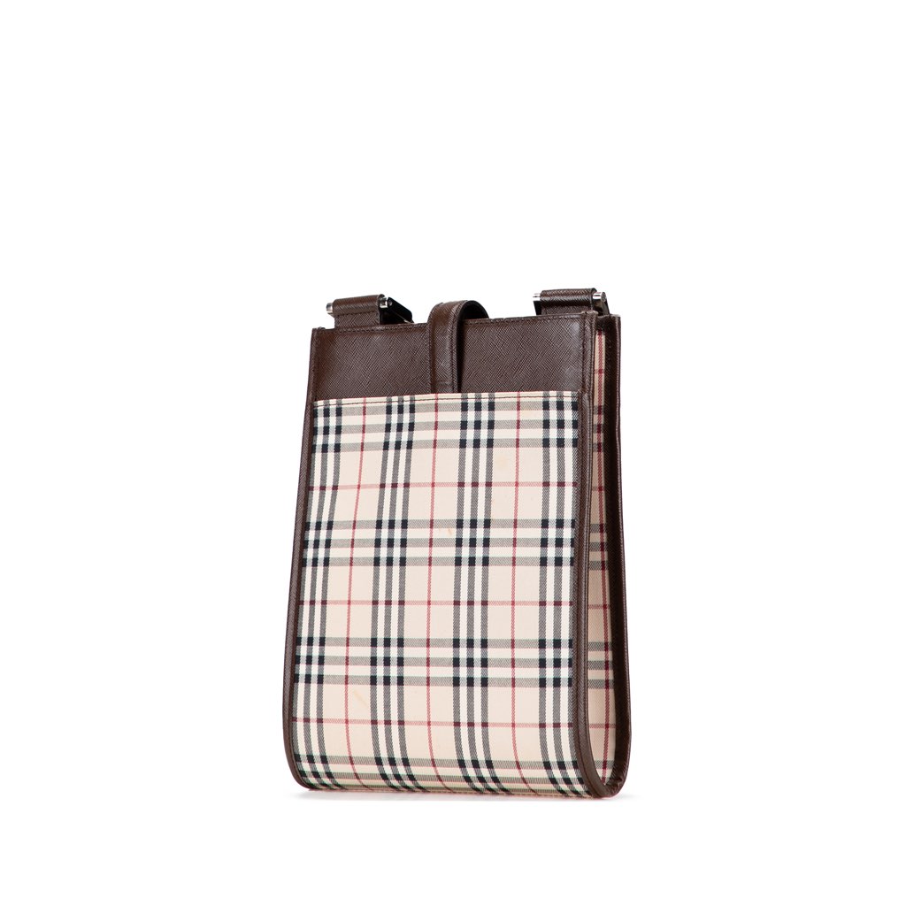 Burberry House Check Canvas Crossbody - Back view