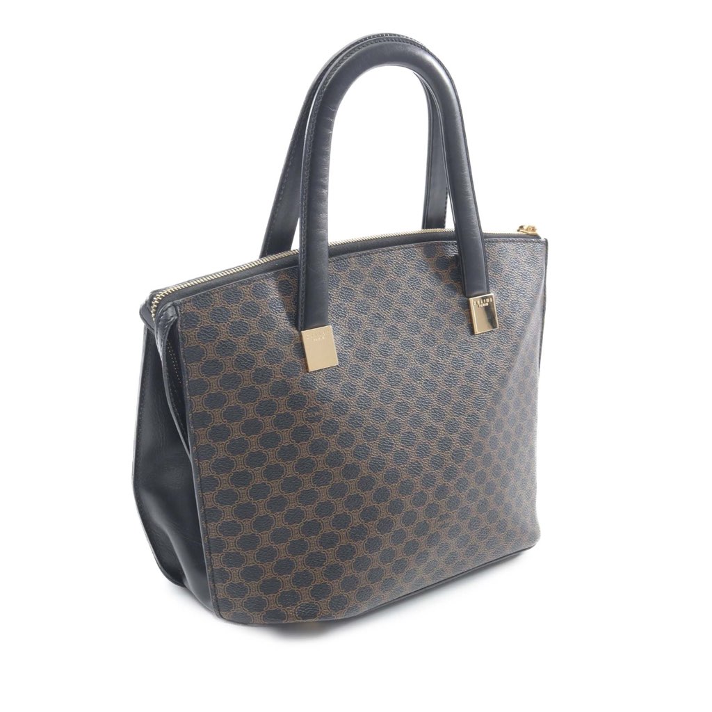 Celine Macadam Coated Canvas Handbag - Back view