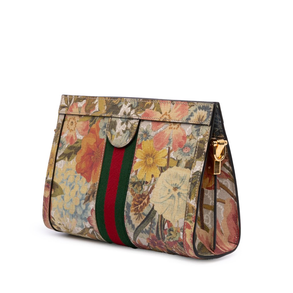 Gucci Small GG Supreme Water Flora Ophidia Chain Bag - 2