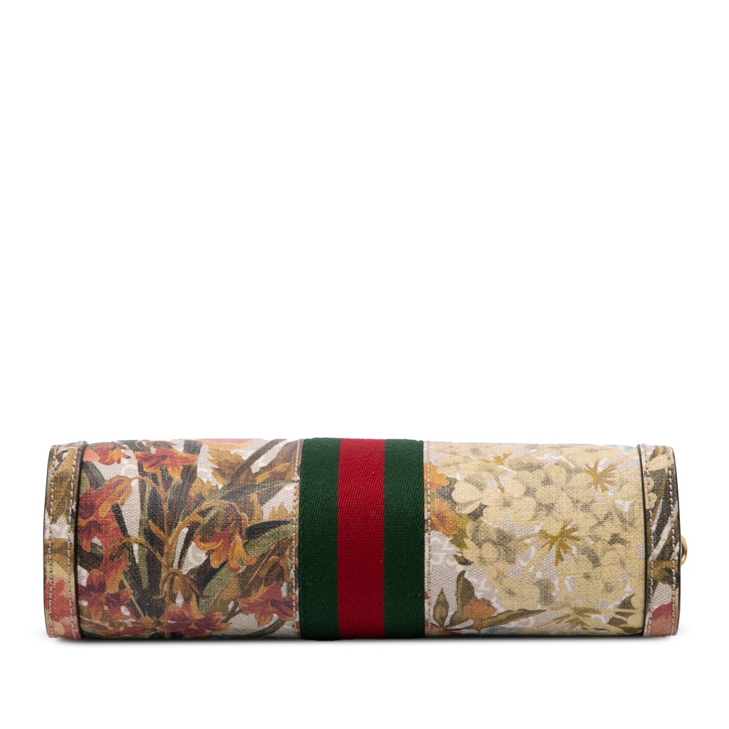 Gucci Small GG Supreme Water Flora Ophidia Chain Bag - 3