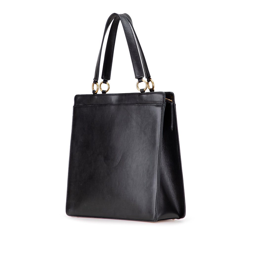 Chanel Lambskin Embroidered Logo Tote - Back view