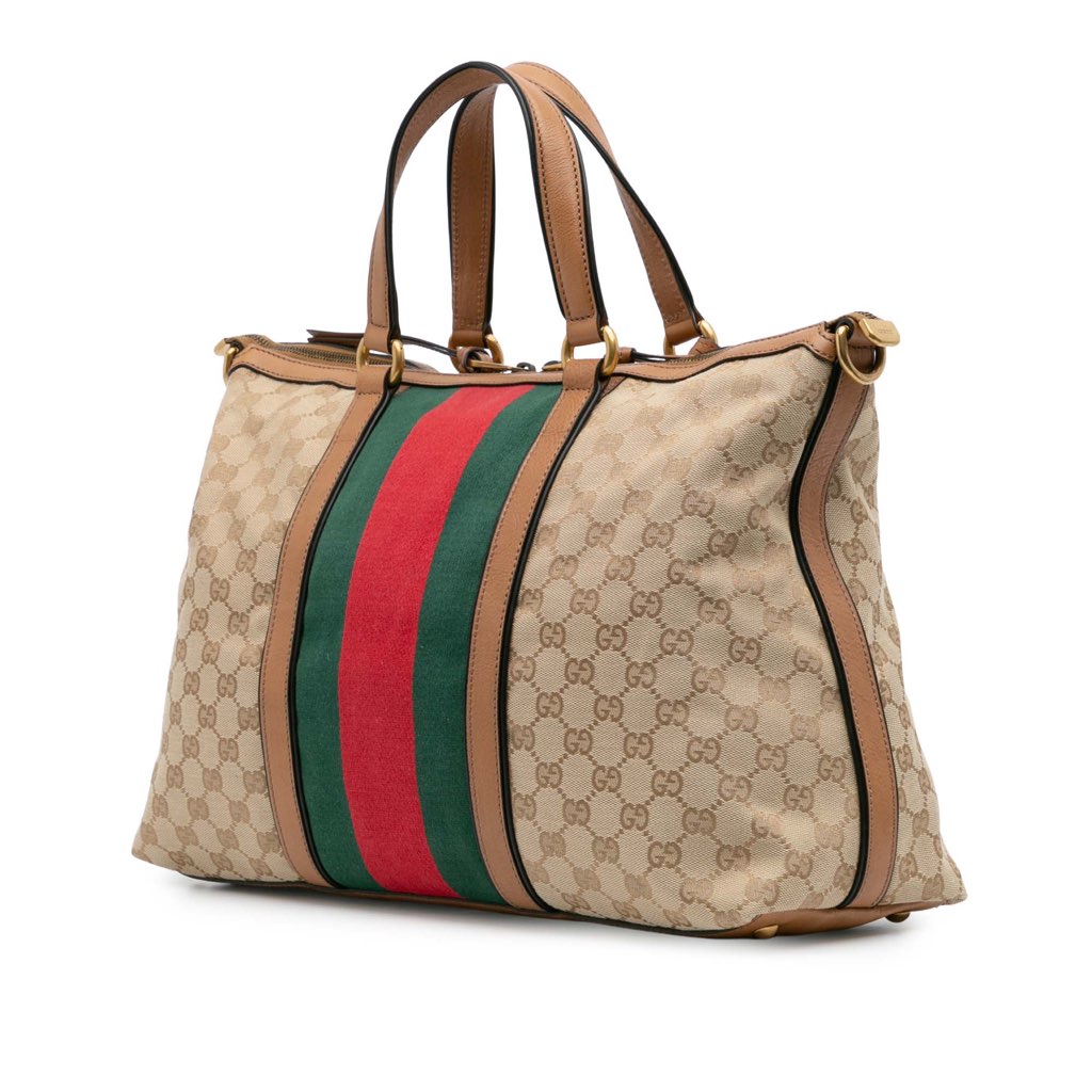 Gucci Medium GG Canvas Rania Top Handle Bag - 2